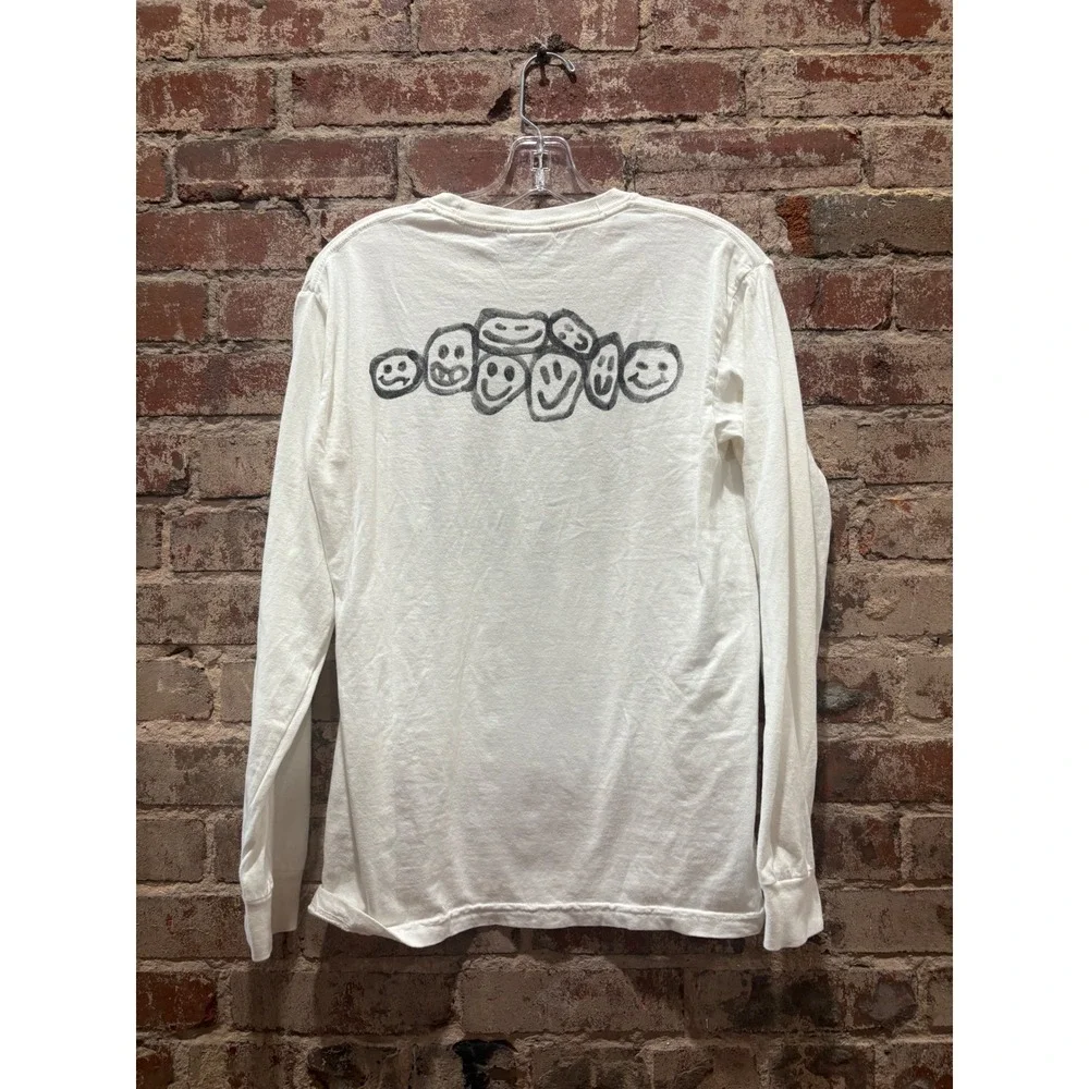 GQ Larry David Graphic Long Sleeve T-Shirt White Small - Picture 4 of 5